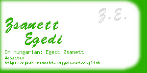 zsanett egedi business card